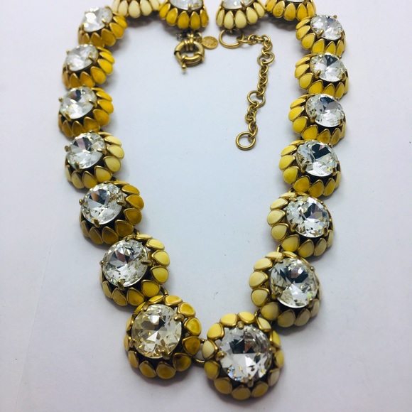 J.crew sparkling Swarovski enamel statement necklace